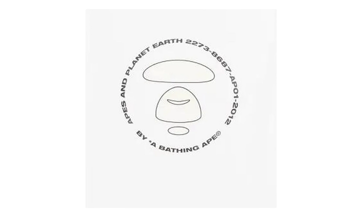AAPE Planet Earth Logo T-Shirt "White" BZNLT63GL