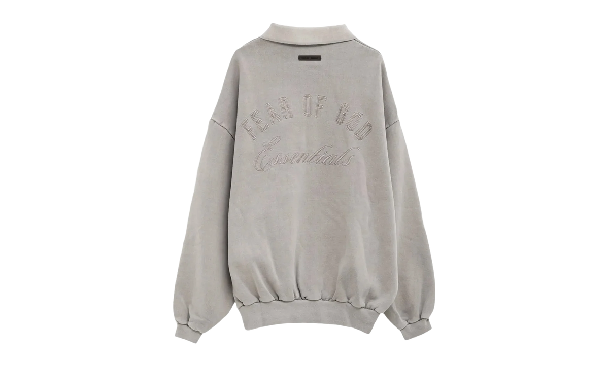 Embroidered Classic Polo Sweatshirt "Smoke Grey" 192HO252041F