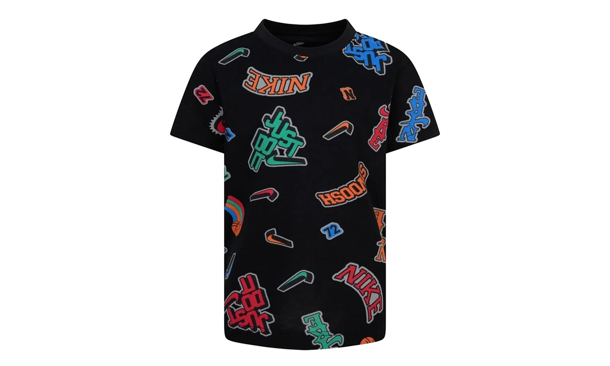 Swoosh 'Just Do It' Tee GS "Black / Multicolor" 86M360 023