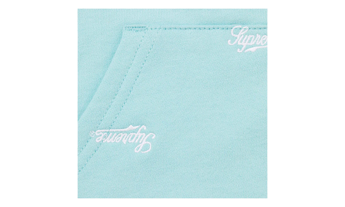 Repeat Script Zip Up Hoodie "FW25 - Aqua" SU27084