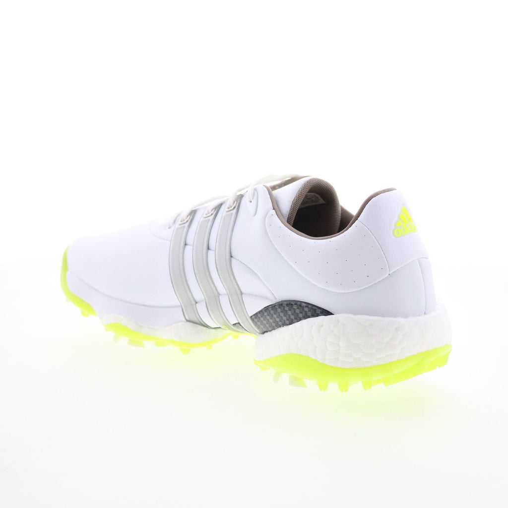 Tour360 22 GX4128 Mens White Leather Lace Up Athletic Golf Shoes