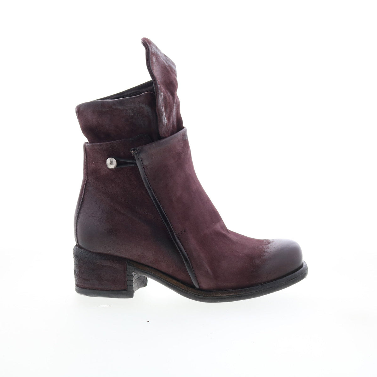 Ibsen Womens Burgundy Leather Zipper Casual Dress Boots