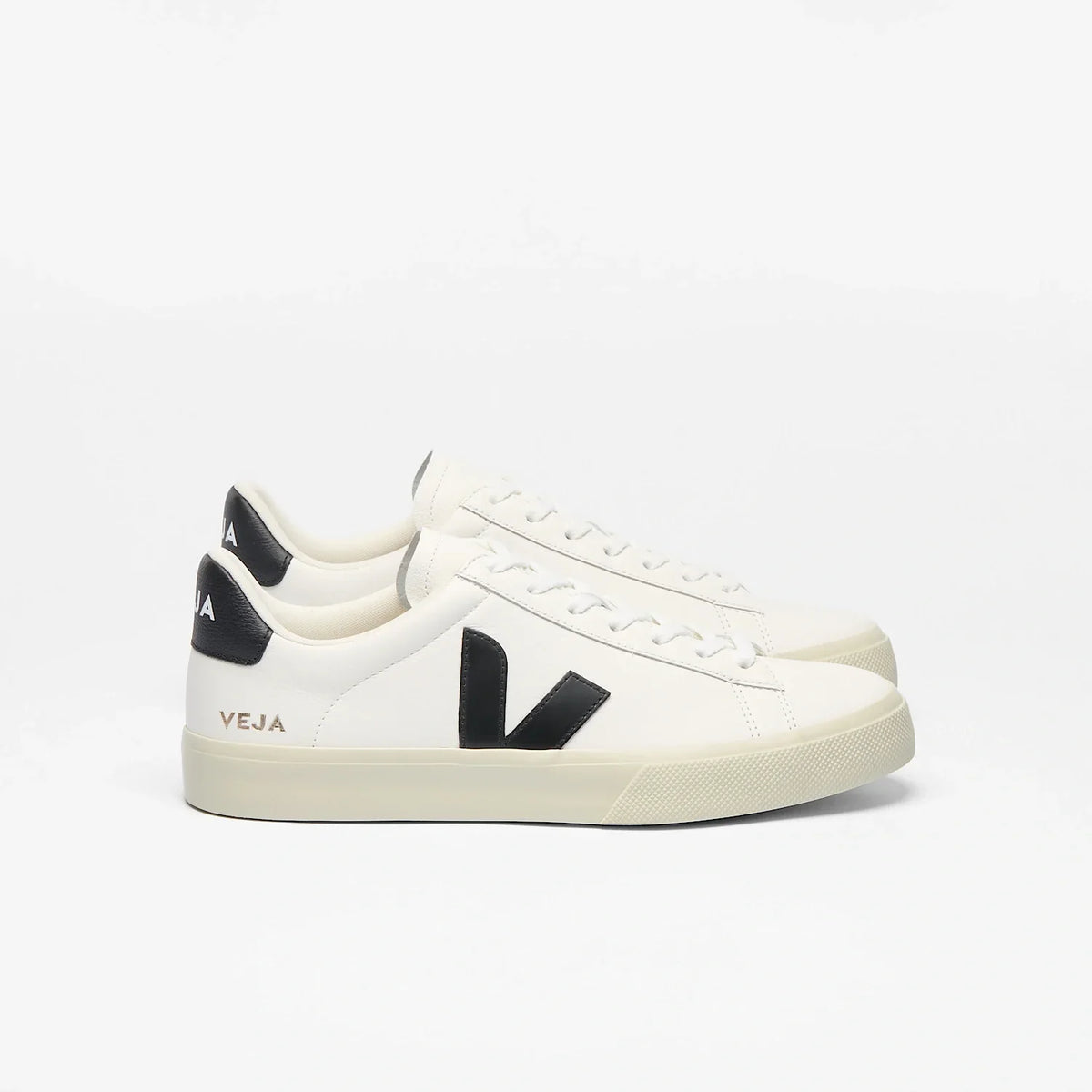 Women's Campo Leather in White Black